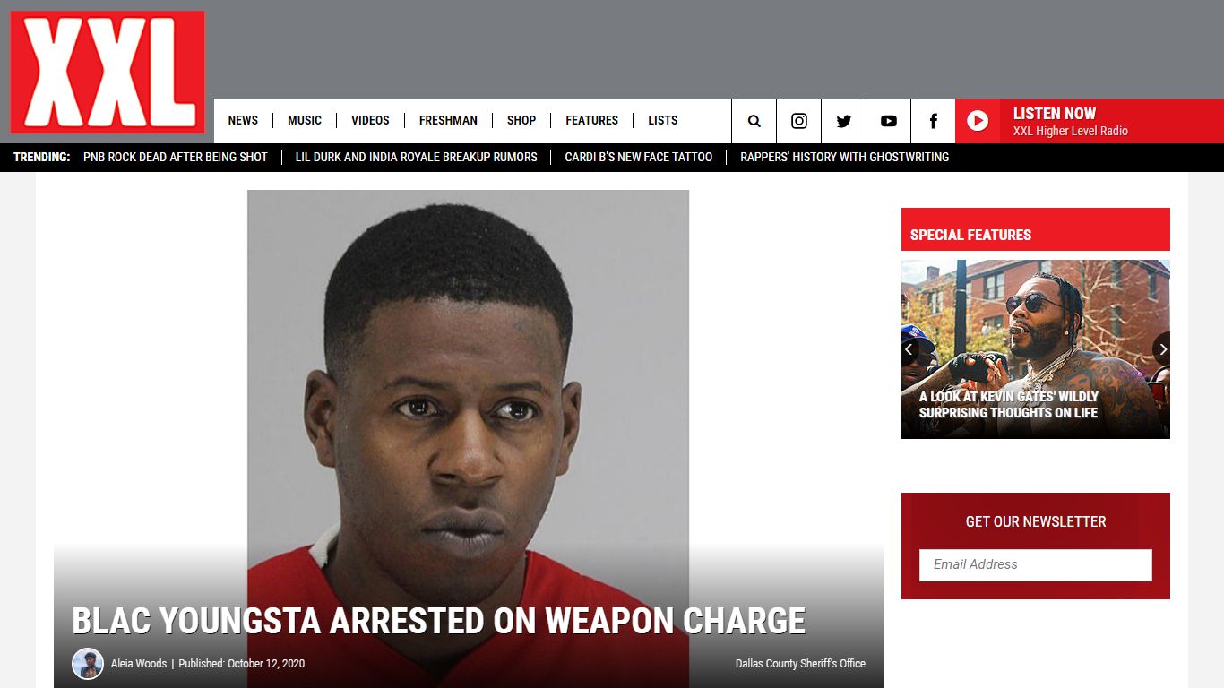 Blac Youngsta Arrested on Weapon Charge - XXL - XXL Mag